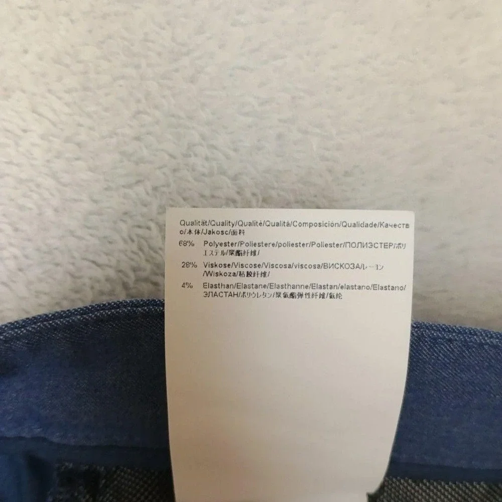 Hugo Boss Pants Men 35x32 Blue Delaware Slim Fit Microfiber Stretch Tapered Work